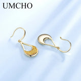 925 Silver Golden Sequin Drop Earrings for Party Wedding Birthday