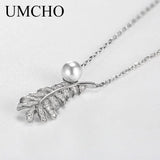 925 Silver Zircon Pearl Necklace Romantic Wedding Gift