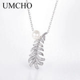 925 Silver Zircon Pearl Necklace Romantic Wedding Gift