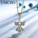 925 Silver Angel Necklace with Chain - Birthday Gift