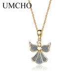 925 Silver Angel Necklace with Chain - Birthday Gift