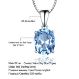 925 Sterling Silver Gemstone Pendant Necklace for Women