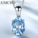 925 Sterling Silver Gemstone Pendant Necklace for Women