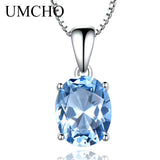 925 Sterling Silver Gemstone Pendant Necklace for Women