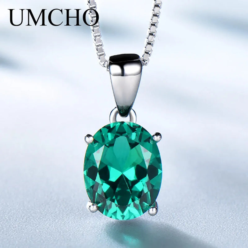 925 Sterling Silver Gemstone Pendant Necklace for Women