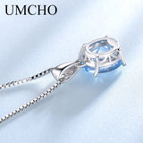 925 Sterling Silver Gemstone Pendant Necklace for Women