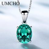 925 Sterling Silver Gemstone Pendant Necklace for Women