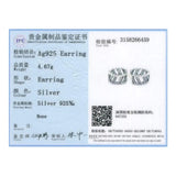 925 Silver Cubic Zircon Clip Earrings Party Wedding Jewelry