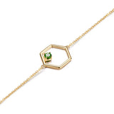 Green Diopside Gemstone 925 Silver Charm Bracelet Wedding Gift