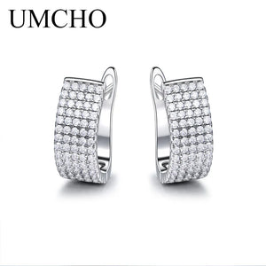 Nano Emerald Clip Earrings Solid Silver 925 Jewelry