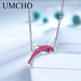 Lovely Dolphin 925 Silver Necklace Romantic Jewelry