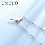 Lovely Dolphin 925 Silver Necklace Romantic Jewelry