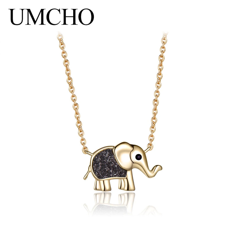 Elephant Necklace Chain 925 Sterling Silver Fine Jewelry