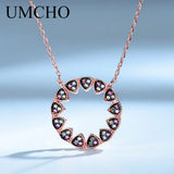 925 Silver Nano Gemstone Round Chain Necklace For Women