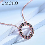 925 Silver Nano Gemstone Round Chain Necklace For Women
