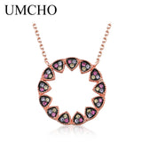 925 Silver Nano Gemstone Round Chain Necklace For Women
