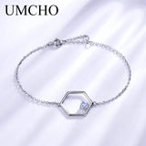 Amethyst Gemstone Bracelet 925 Sterling Silver Purple Chain Fine Jewelry Gift