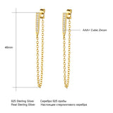 Chic 925 Silver Tassel Earrings for Women