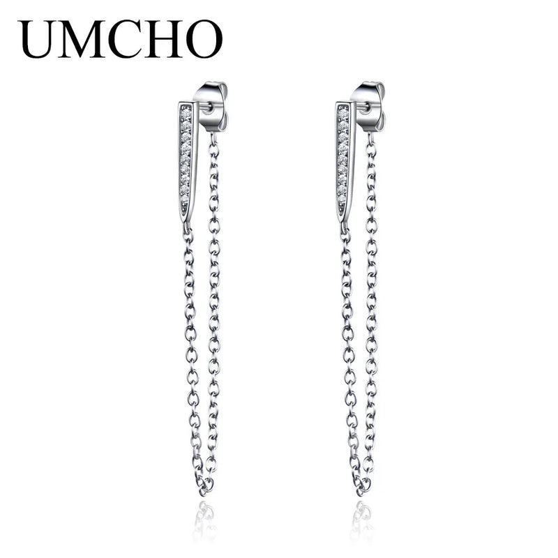 Chic 925 Silver Tassel Earrings for Women