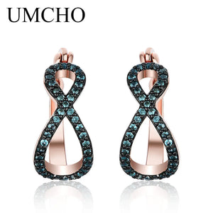925 Silver Nano Green Stone Clip Earrings for Women
