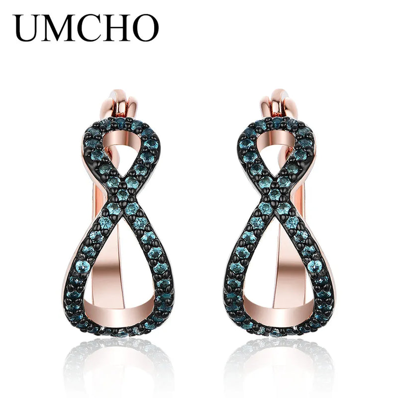 925 Silver Nano Green Stone Clip Earrings for Women