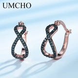 925 Silver Nano Green Stone Clip Earrings for Women