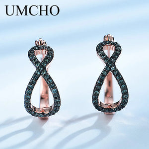 925 Silver Nano Green Stone Clip Earrings for Women