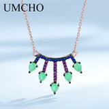 925 Silver Chains Necklaces with Nano Gemstone for Women
