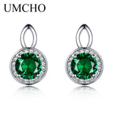 925 Silver Sapphire Stud Earrings Women Fine Jewelry