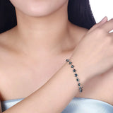 Real 925 Silver Bracelet Star Shape Crystal Bracelets Romantic Jewelry