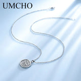 Real 925 Sterling Silver Necklace Pendants For Women Girls Birthday Gift