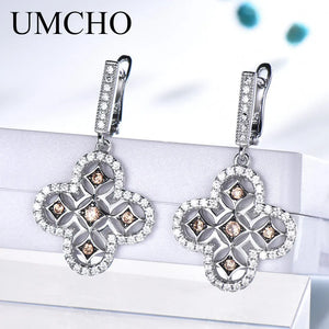 925 Silver Clip Earrings CZ Wedding Gift Fine Jewelry