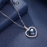 Crystal Heart Pendant Necklace for Women Girl Prom
