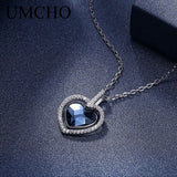 Crystal Heart Pendant Necklace for Women Girl Prom