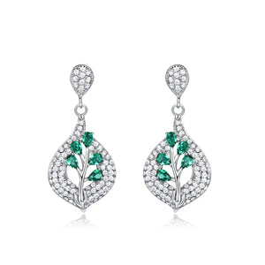 925 Silver Drop Earrings Nano Gemstone Wedding Fine Jewelry