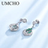925 Silver Drop Earrings Nano Gemstone Wedding Fine Jewelry