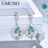 925 Silver Drop Earrings Nano Gemstone Wedding Fine Jewelry