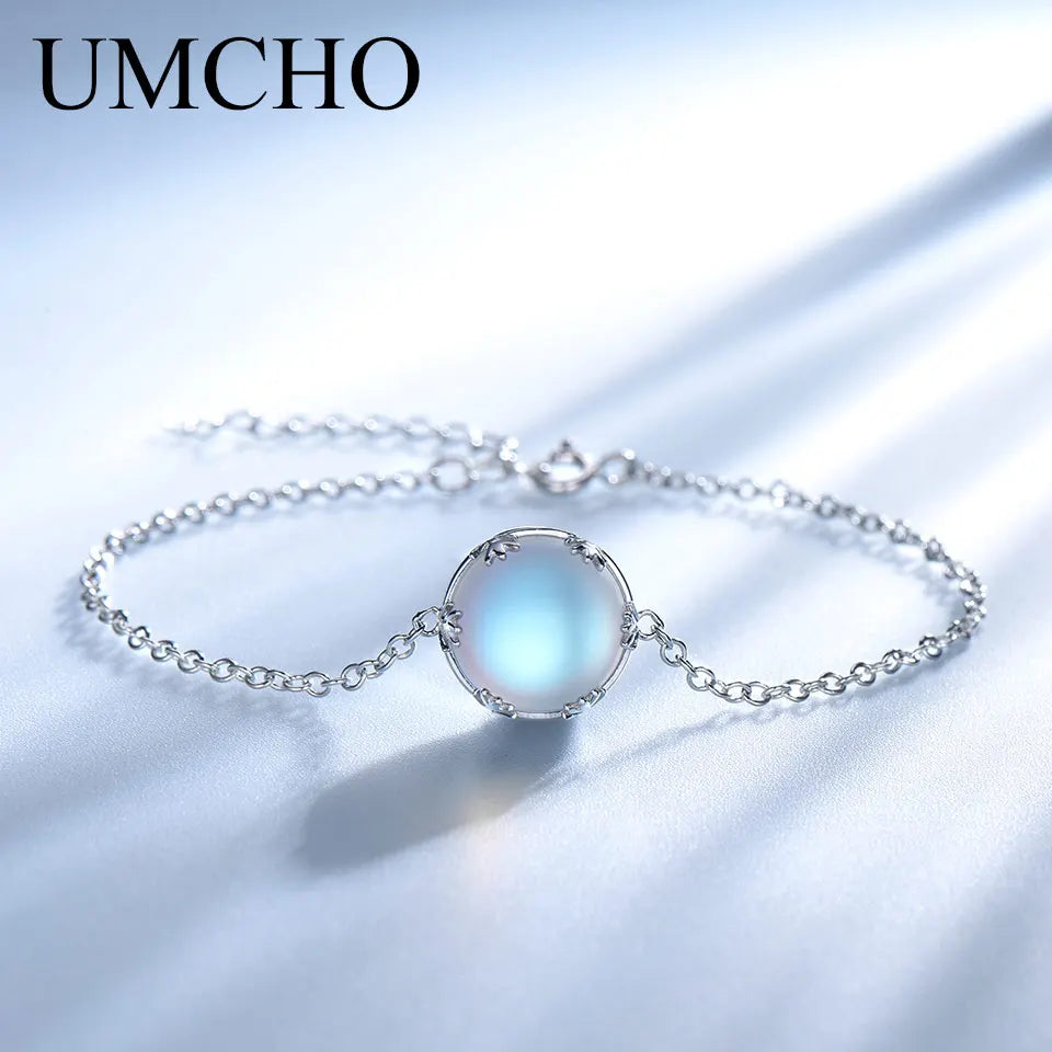 925 Silver Aurora Gemstone Bracelet - Anniversary Gift