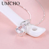 925 Silver Clear Cubic Zircon Necklace for Women Wedding