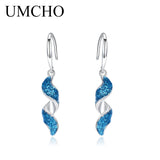 925 Sterling Silver Spiral Drop Earrings