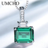 Nano Emerald Necklace 925 Sterling Silver Pendants for Women Anniversary Gift