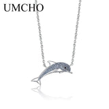 Romantic Dolphin 925 Silver Necklace for Women Real Silver Jewelry