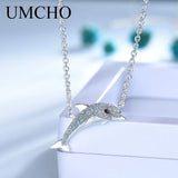 Romantic Dolphin 925 Silver Necklace for Women Real Silver Jewelry