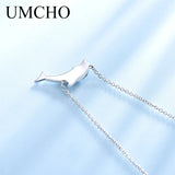 Romantic Dolphin 925 Silver Necklace for Women Real Silver Jewelry