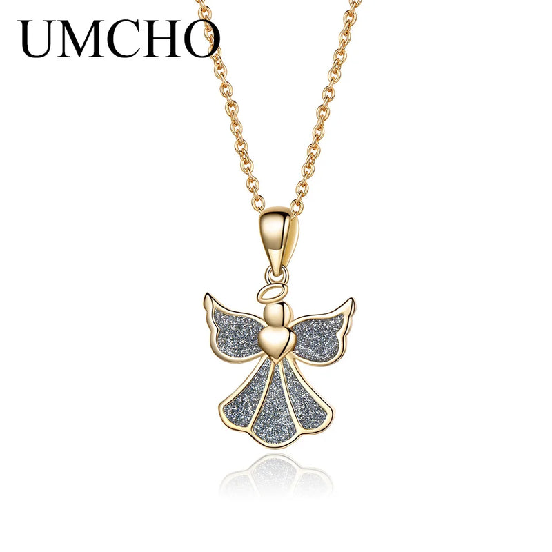 Romatic Angle Silver Necklace 925 Sterling Silver Necklaces & Pendants