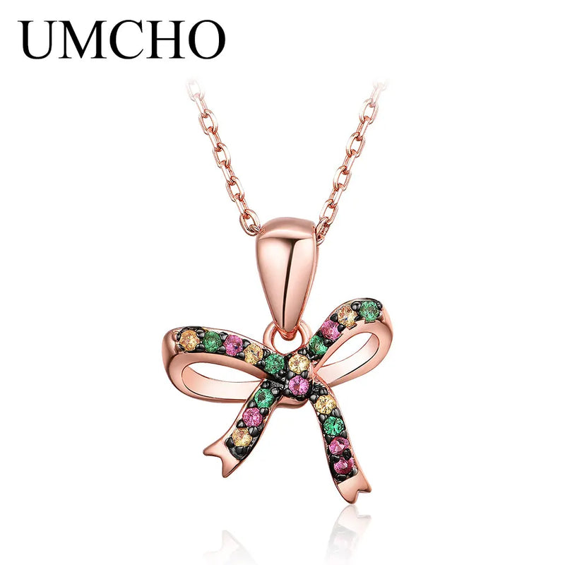 Colorful Nano Gemstone 925 Silver Necklace for Women