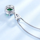 Emerald Necklace 925 Sterling Silver Jewelry For Women Birthday Gift