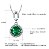 Emerald Necklace 925 Sterling Silver Jewelry For Women Birthday Gift