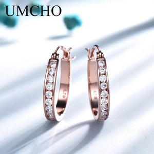 Silver 925 Clip Earrings Women Morganite Wedding Engagement Jewelry