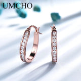 Silver 925 Clip Earrings Women Morganite Wedding Engagement Jewelry